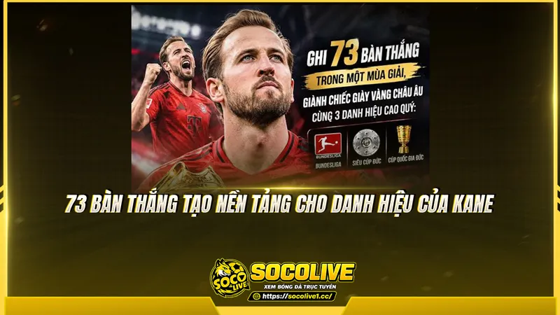 73 bàn thắng tạo nền tảng cho danh hiệu của Kane 73 bàn thắng tạo nền tảng cho danh hiệu của Kane