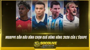 Mbappe dẫn đầu bình chọn Quả bóng Vàng 2026 của L’Équipe